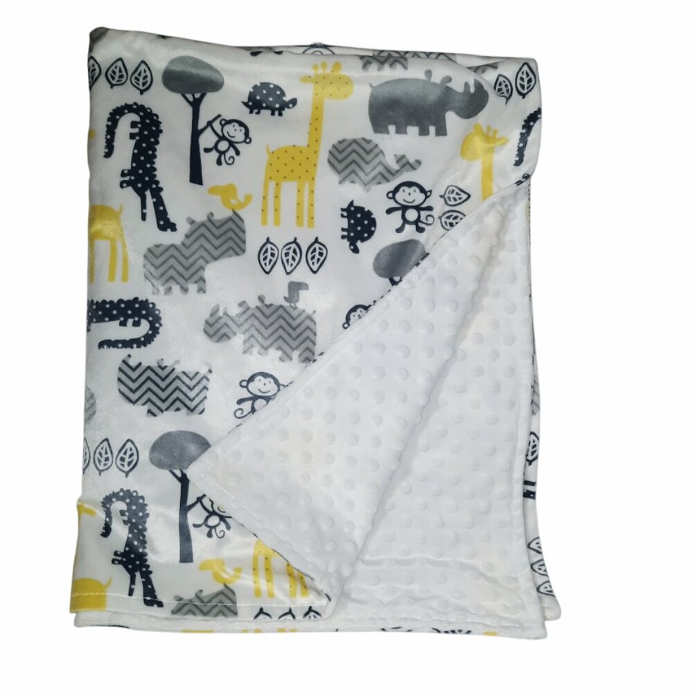 Circo Target Jungle Safari Minky Dot Baby Lovey Security Blanket 30" X 38"
